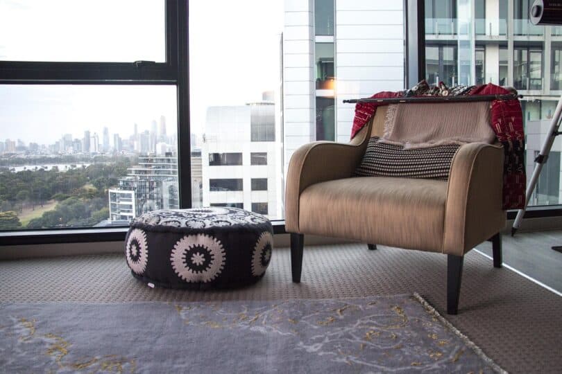 Modern living room with DIY decor and cozy home improvement elements from DecoratorAdvice.com