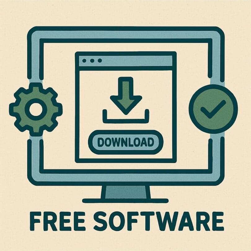 Laptop screen displaying free GH5A9.4FD software tools and settings interface