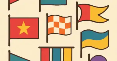 Colorful custom flags and banners on display from flagbeez com