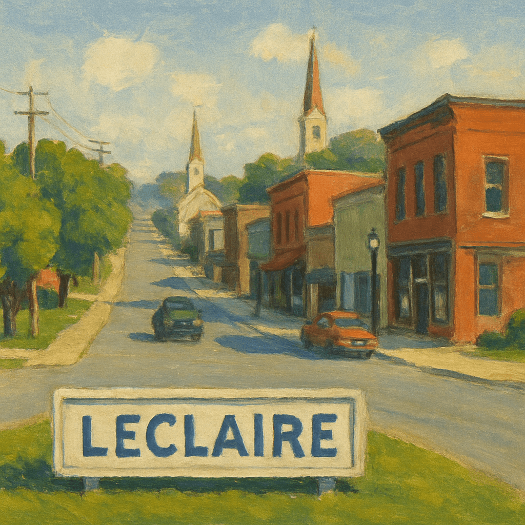 Historic town of LeClaire Iowa with rich culture and heritage