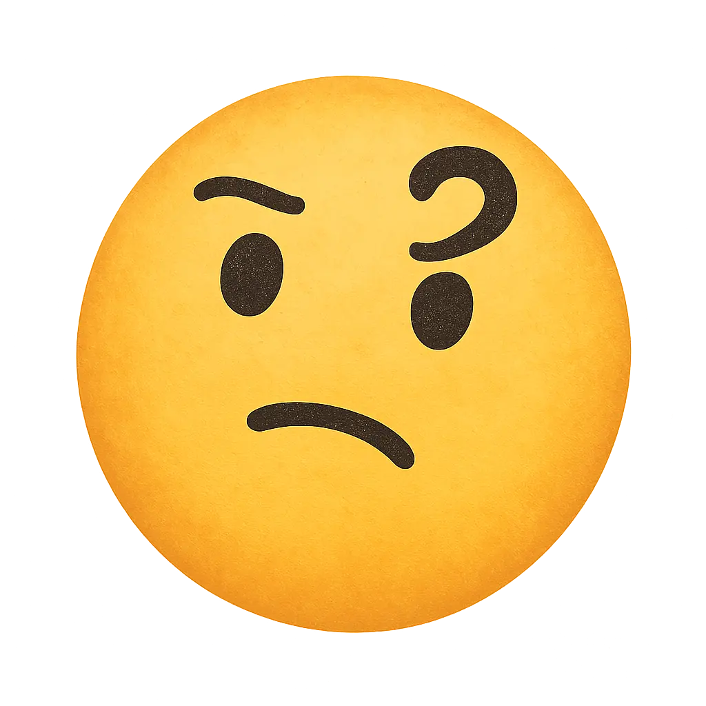 Thinking emoji showing curiosity about WTMS meaning in text slang