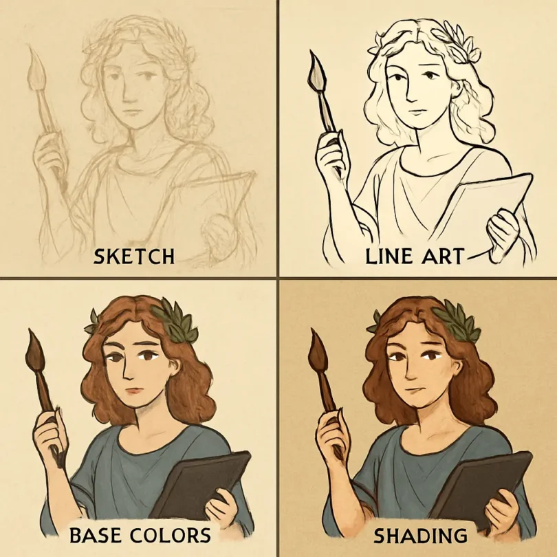 Digital artwork representation by notcutejane showcasing bold and surreal style