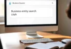 Illustration representing business entity search Utah