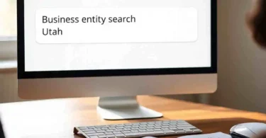 Illustration representing business entity search Utah
