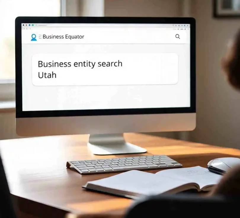 Illustration representing business entity search Utah