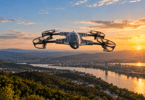 Drone camera 4K capturing aerial footage of a construction site from above