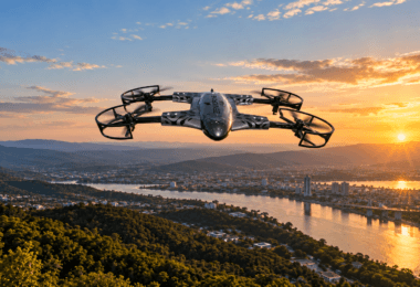 Drone camera 4K capturing aerial footage of a construction site from above